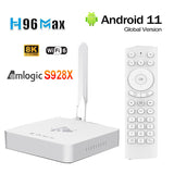 H96 MAX M12 AI Android TV Box DDR4 32GB 64GB 128GB Amlogic S928X Support 8K USB3.0 Dual WIFI 1000M LAN BT5.4 Smart Media Player