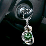 Genshin Impact Keychain Anime Vision God's Eye Key Chain 360 Degrees Rotated Moon Pendant Accessories Bag Pend