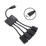 1 to 4 OTG Converter Cable Portable Data Transmission Practical Mini Charging Adapter