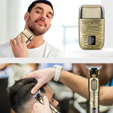 Resuxi 966 New Men's Reciprocating Electric Set, Home Oil Head Carving Hair Clipper, Multifunctional Shaver
