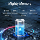 T63 Digital Voice Recorder 8+32G Activated Record Playback MP3 Music Player w/ Mic Speaker 1536KBPS High Recording USB Charging