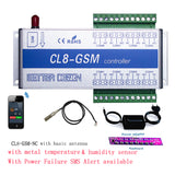 GSM Remote Controller ON/OFF Switch CL8-GSM 8 Channel Relay Output Support Temperature Humidity Monitoring