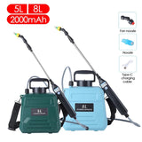 5L/8L Electric Watering Can Shoulder Sprayer - Automatic Garden Plant Mister Sprinkler. Type-C Charging. Household Irrigation Tool