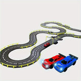 Electric Car Racing Children's Toy Racing Track Set Includes 2 Hand Controllers And 2 Cars Suitable