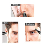 Keme 385 3in1 Waterproof Nose Ear Hair Trimmer For Men Rechargeable Eyebrow Beard Trimmer Electric Ear Cleaner Nose Hair Removal