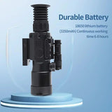 Night Vision Digital Rifle Scope WiFi and E-Compass, 3.7～11X HD Hunting Riflescope Monocular, Ip65 with Rail Mount