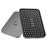 Rainfall Shower Head Big Panel Large w Supercharge Ceig Mounted Showerhead 360 Rotation High Pressure ABS Bathroom Faucet