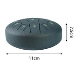 Steel Tongue 6 Inch 11 Notes D Key Percussion Instrument Portable Balmy with Drum Mallets for Meditation Yoga Beginner