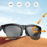 Black Sports Stereo Wireless 5.3 Smart Glasses Headset Telephone Driving Sunglasses / Mp3 Sunglasses Light Weight