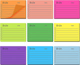 450 Notes Stickers Daily Checklist Planner Lined Index Cards Colored Notes Sticky Notes Planner Lined Colored Notes (6 Colors)