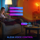 Sunset application remotely controls ground ambient light, projection background light