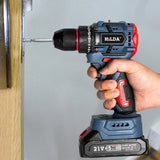 21V Brushless Electric Lithium Battery Rechargeable Wireless Screwdriver Home Cordless Drill Power Tool