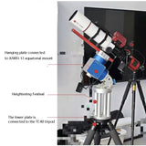 Astronomical Telescope Equatorial Mount Heightening Adapter Plate Rising Section TC40 Extension Column