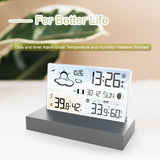 Digital Alarm Clock Temperature Humidity Weather Forecast Electronics Desktop Table Watch AA Battery Living room Bedroom