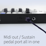 M-Vave 25 Key Usb Midi Keyboard Controller Mini Portable Usb Keyboard Piano Controller with 8 Backlit Drum Pads Dynamic Keybed
