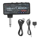 VITOOS Electric Guitar Plug Mini Headphone Amp Amplifier Heavy Rock Compact Portable Audio Device