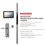 Built-in Doorbell Digital Lock with NFC Fingerprint Smart Technology China Sale Product WiFi Bluetooth Network for Glass Door