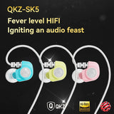 QKZ SK5 HIFI Headsets 3.5mm In-Ear Stereo Heavy Bass Dynamic Earphone With Mic Game Sport Music Monitor Noise Cancelg Earbuds