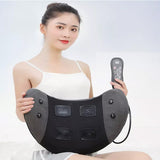 Electric Waist Massager - Lumbar Vibration Cushion for Pain Relief. Heating Health Care Relax Traction Therapy. Airbag Back Body Massage