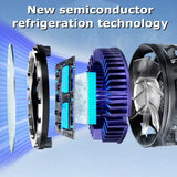 SL18 Mobile Phone Magnetic Back-Clip 2 in 1 Semiconductor Refrigeration Coog Fan Radiator for IPhone Android PUBG Game Cooler