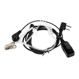 EAK006 K-head dual needle coiled wire air guided earphones [voice controlled VOX]