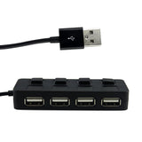 4 Ports Usb 2.0 Adapter High Speed Multiple Hub Power With Independent Switch