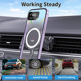 Car Wireless Charger Magnetic Car Phone Holder Wireless Charger For iPhone 14 13 12 Series Fast Charging Car Holder