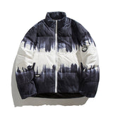 Men's Trendy Gradient Color Casual Down Jacket