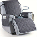 Waterproof armchair with sliding elastic band closure, Hine Wasable polyester PET - family friendly furniture protector
