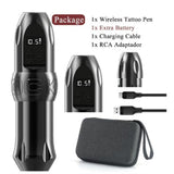2023 New Arrival Wireless Tattoo Machine Pen Gun Rotary Battery Strong Coreless Motor LCD Digital Display for Artist Body