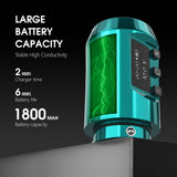Wireless Tattoo Machine Adjustable Stroke Rotary Cartridge Tattoo Pen with1800mAh Power Coreless Motor for Tattoo Artist