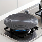 1pc, Gas Stove Heating Diffuser, Aviation Grade Aluminum, Non-Stick Coating, Round Quick Freeze Tray, Kitchen Heat Conduction Plate, Gas Anti-Burning Black, Suitable For Gas Stove, Cast Iron Pot, Enamel Pot And Meat Freeze