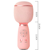 6 Sound Effects Wireless Karaoke Microphone Type-C Rechargeable Bluetooth-Compatible 5.0 for Adults Children