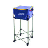 Adjustable Height Tennis Ball Box Training Device with 160 PCS Softball & Baseball - Movable Basket Storage Basin