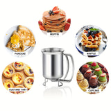 1pc, Stainless Steel Batter Dispenser, Pancake Batter Dispenser, Pastry Funnel, For Crepes, Cupcake, Waffle