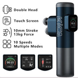 K3 Electric Double Head Massage Smart Body Massager Muscle Pain Relief Fiess Professional Fascial Gun with Touch Screen
