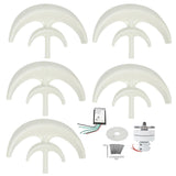 Wind Turbine Kit 1200W 5 Blade Generator AC Motor Solar System Lantern Type DoubleLayer White(12V )