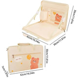 Multifunctional Steering Wheel Cute Cartoon Seat Back Hanging Car Folding Table Storage Bag Accessories