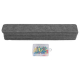 12Pcs Bulletin Bar Self-Adhesive Felt Board Strip For Office Classroom Home Wall Decorative Gray