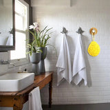 4PC Door Rear Hook Adhesive Bamboo Metal Hook Wall Clothes Key Hanger Towel Bag Holder Punch-free Hotel Living Room Coat Hook