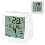 Hygrothermograph Dual LCD Digital Humidity and Temperature Meter Tester Indoor Table Clock Touching Screen Gauge