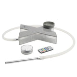 CRUSHER Acrylic X Shape Hookah Set with Tobacco Water LED Light Narguile Complete for Party Smoking Pipe Accessories
