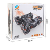 Straight drift spray stunt racing high-speed double-sided music light remote control children's electric toy car