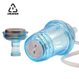 CRUSHER Cute Car Acrylic Hookah Smoking Cup with LED Light Metal Tobacco Bowl Water Pipe Narguile Complete Portable Party