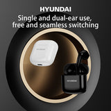 HYUNDAI Original Half In-ear Wireless Bluetooth Earbuds Hi-Fi Sound Level Low Latency Noise Canceling Bluetooth Headset