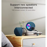 Wireless subwoofer outdoor home Bluetooth speaker with high volume 3D surround RGB light effect card USB drive