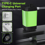 Portable Camping Pump RV Outdoor Camp w/Full Screen Intelligent Digital Display Adjustable Shower Kit