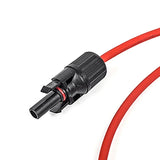 2m Extension Cables 2.5 Square Wire Cable with PV DC Connector Used in Solar Panel System IP68 1500V Rated Voltage