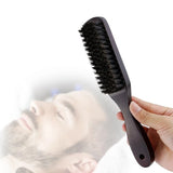 Cleaning Hairdressing Beard Brush Wooden Handle Bristle Anti-Static Clipper Hair Styling Comb Shaving Tools Men
