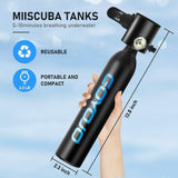0.5L Mini Scuba Tank Dive Diving Equipment Underwater Breath Device Cyder Oxygen 5-10 Minutes E Set